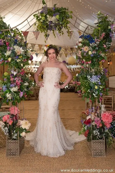 Wedding photo shoot at Wellbeing Farm, Bolton, featuring flowers from Booker Weddings, Liverpool Florists4